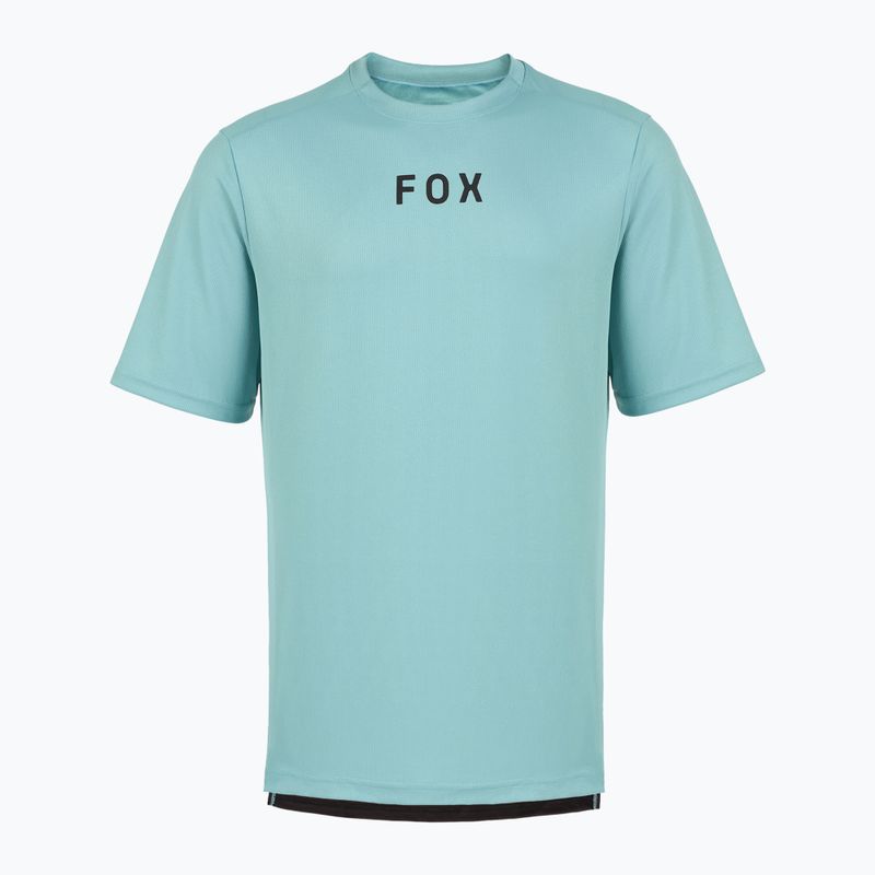 Fox Racing Ranger Wortmarke Männer Radfahren Trikot Vintage waschen blau