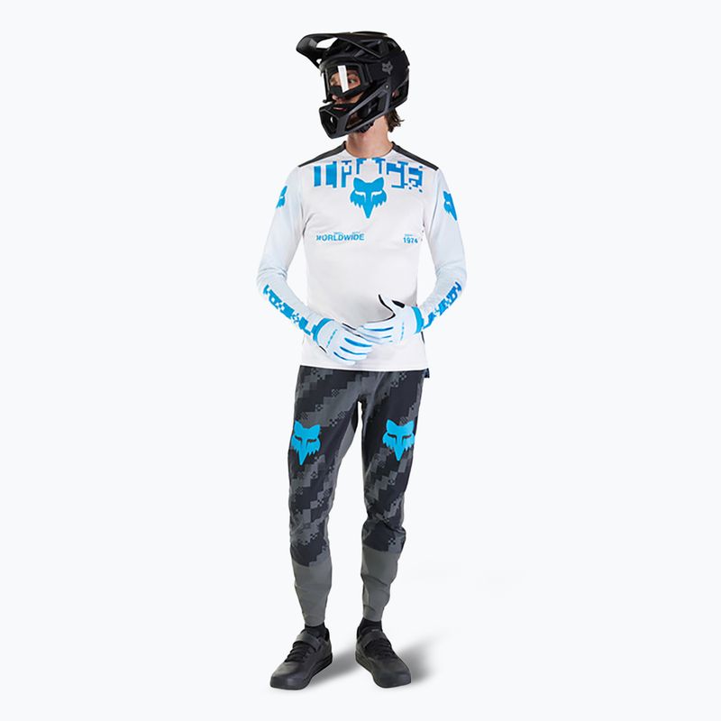 Herren-Radsport-Langarmshirt Fox Racing Ranger Digi Image weiß 2