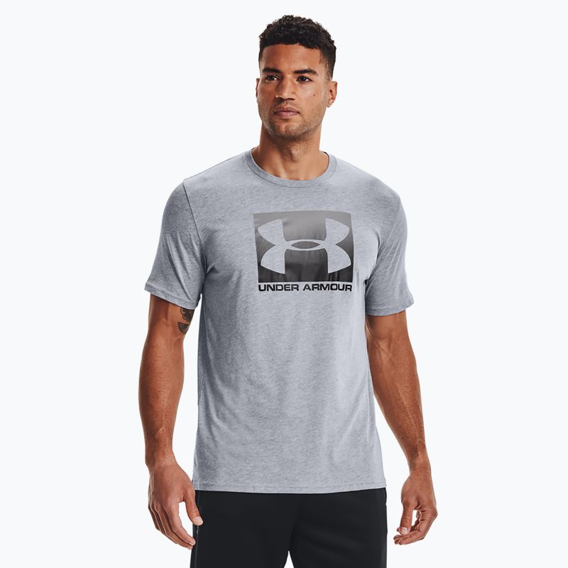 Herren Under Armour Boxed Sportstyle steel helles Heidekraut/Graphit/schwarzes T-shirt