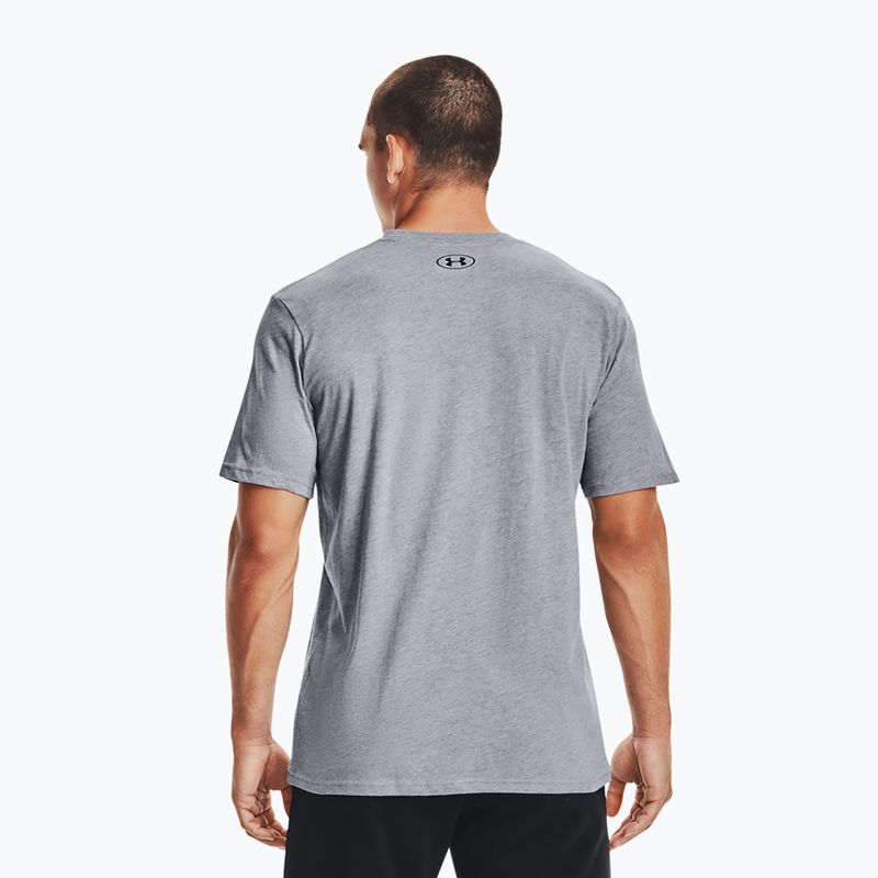 Herren Under Armour Sportstyle Left Chest SS steel helles Heidekraut/schwarzes Trainings-T-Shirt 2