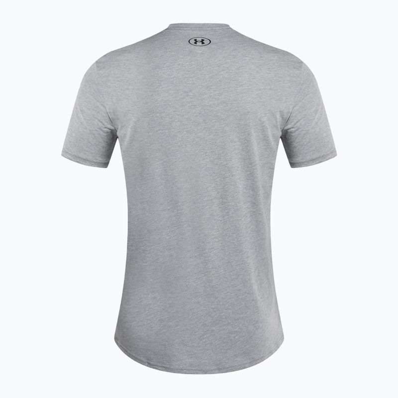 Herren Under Armour Sportstyle Left Chest SS steel helles Heidekraut/schwarzes Trainings-T-Shirt 5