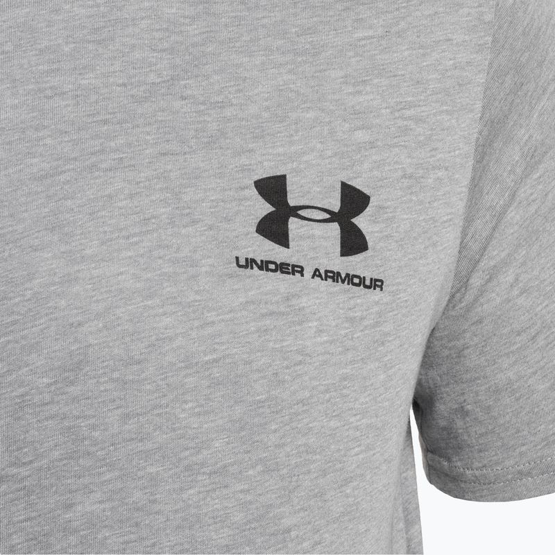 Herren Under Armour Sportstyle Left Chest SS steel helles Heidekraut/schwarzes Trainings-T-Shirt 6
