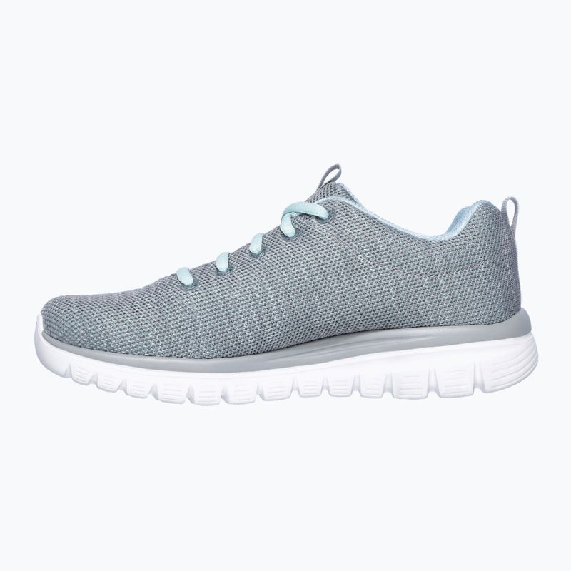 SKECHERS Graceful Twisted Fortune Damen Trainingsschuhe grau/mint 9