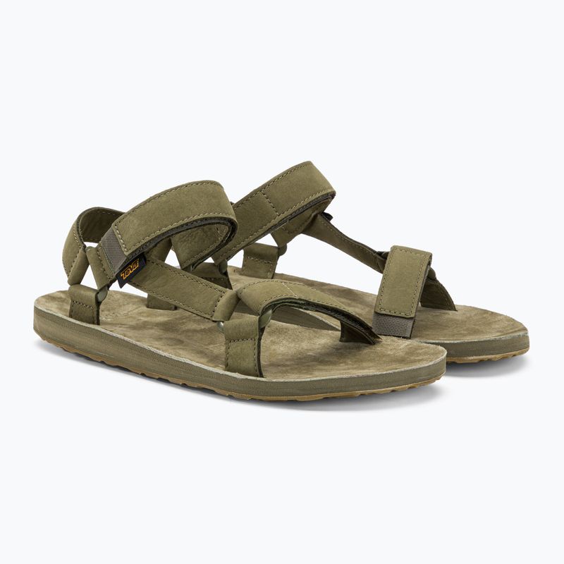 Herren Teva Original Universal Leder gebrannt oliv Wandersandalen 4