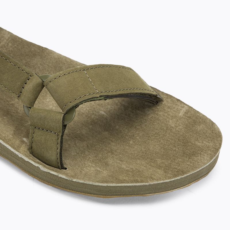 Herren Teva Original Universal Leder gebrannt oliv Wandersandalen 7