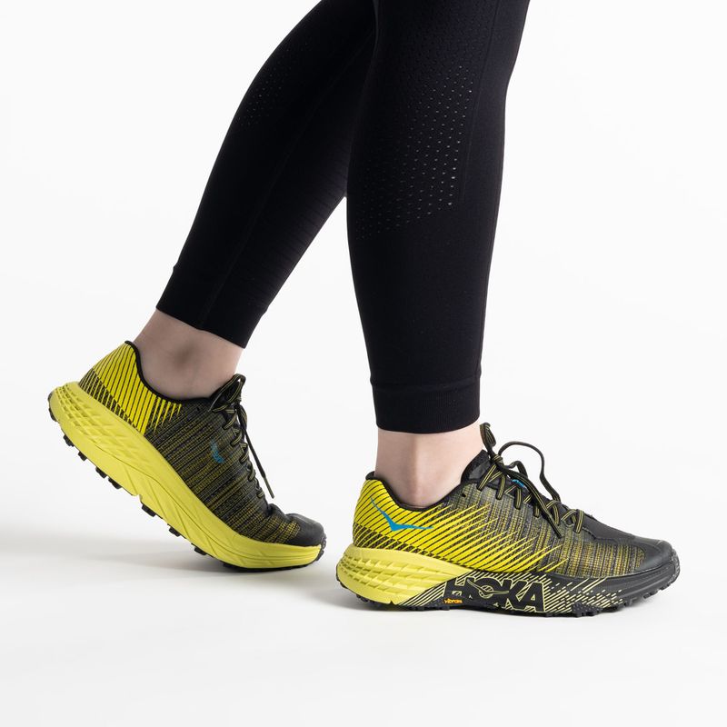 Damen Laufschuhe HOKA Evo Speedgoat schwarz/gelb 1111430-CIB 3