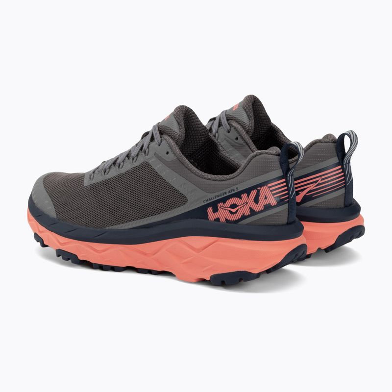 Damen Laufschuhe HOKA Challenger ATR 5 Holzkohle grau/fusion coral 3