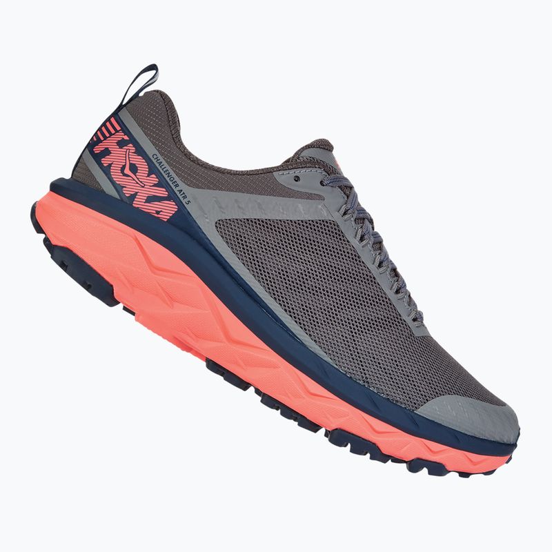 Damen Laufschuhe HOKA Challenger ATR 5 Holzkohle grau/fusion coral 7