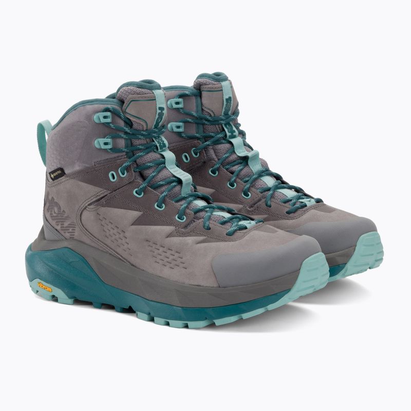 Damen-Trekking-Stiefel HOKA Kaha GTX frostgrau/aqua haze 4
