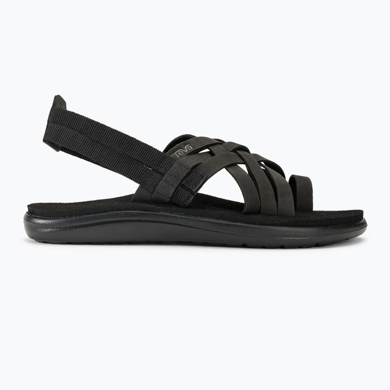 Teva Voya Riemchen Leder Damen Sandalen schwarz 2