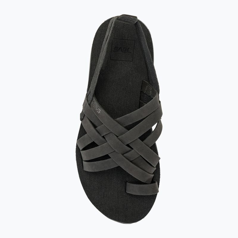 Teva Voya Riemchen Leder Damen Sandalen schwarz 5