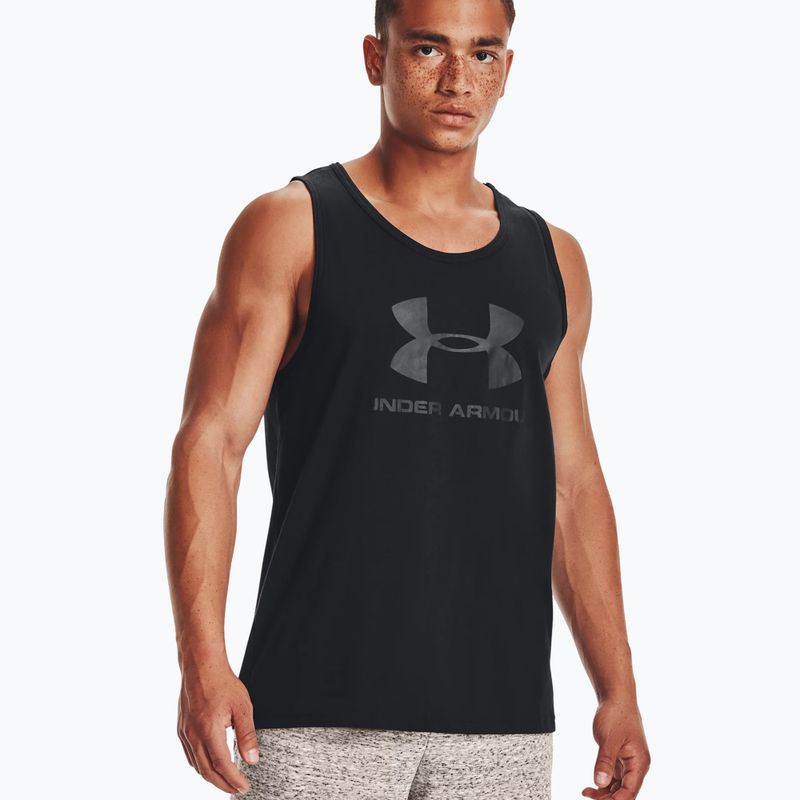 Herren Trainings-Tanktop Under Armour Sportstyle Logo Tank schwarz 1329589 3