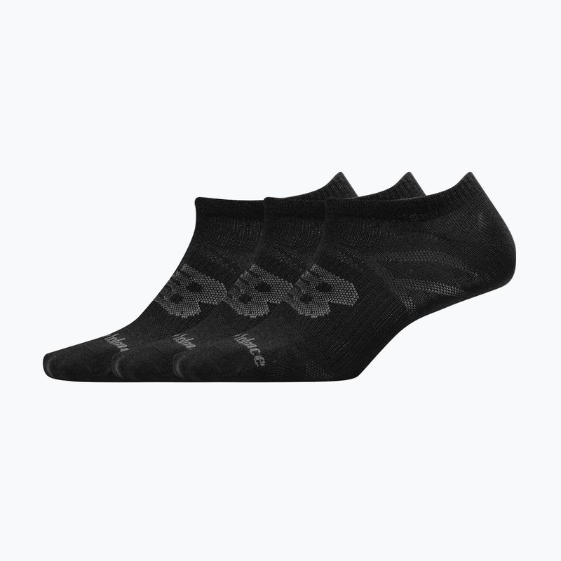 New Balance Flat Knit No Show Socken 3 Paar schwarz