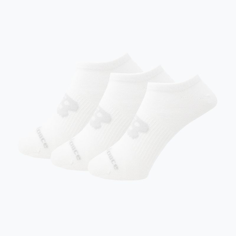 New Balance Flat Knit No Show Socken 3 Paar weiß