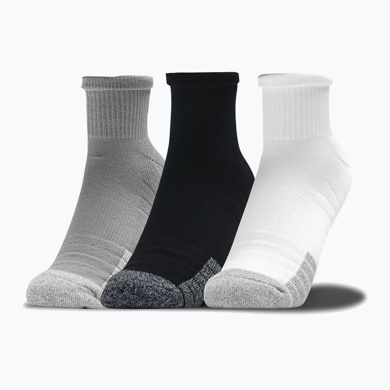 Under Armour Heatgear Quarter Sportsocken 3 Paar grau/schwarz/weiß 1353262