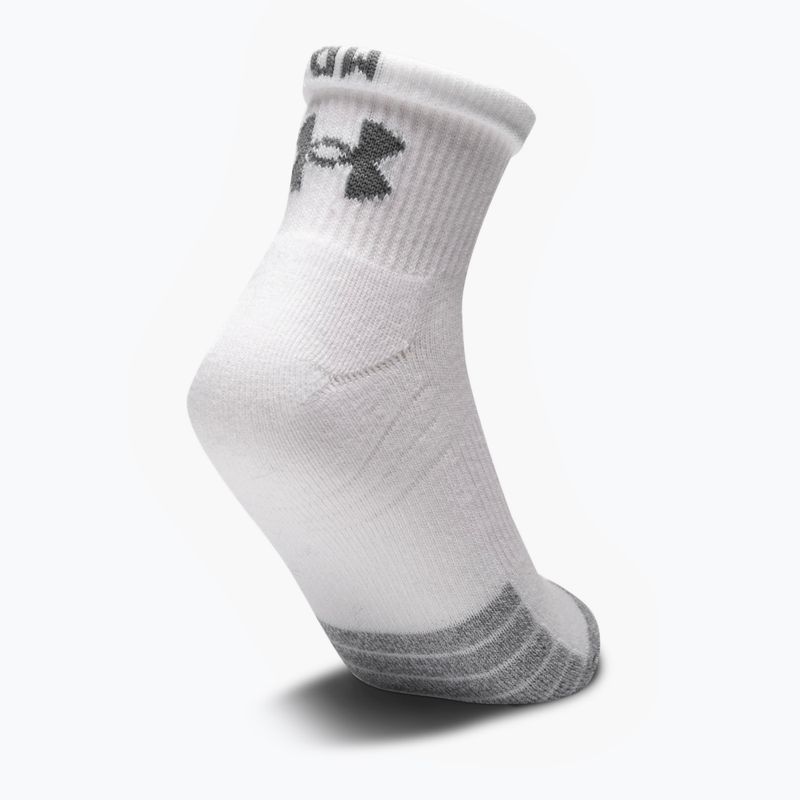 Under Armour Heatgear Quarter Sportsocken 3 Paar weiß und grau 1353262 2