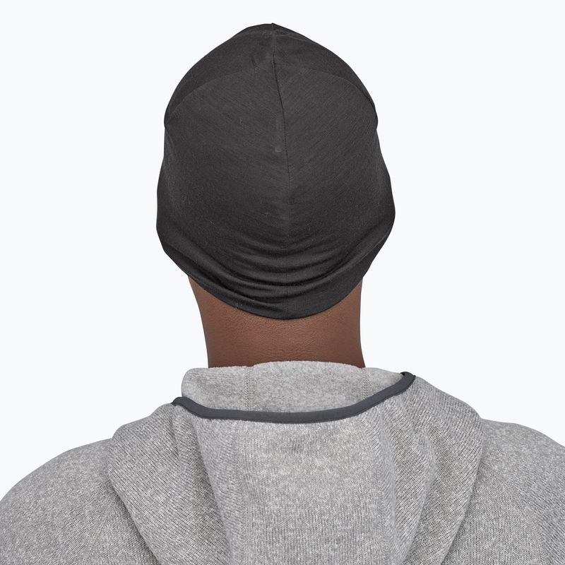 Patagonia Overlook Merinowolle Liner Beanie schwarz 3