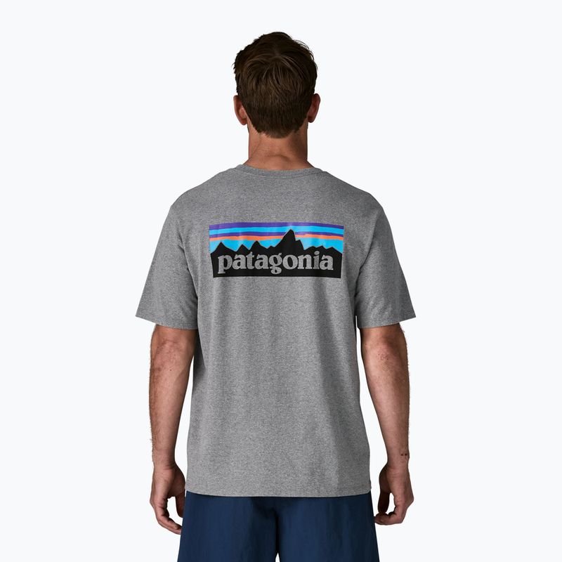 Herren T-Shirt Patagonia P-6 Logo Responsibili-Tee gravel heather 2