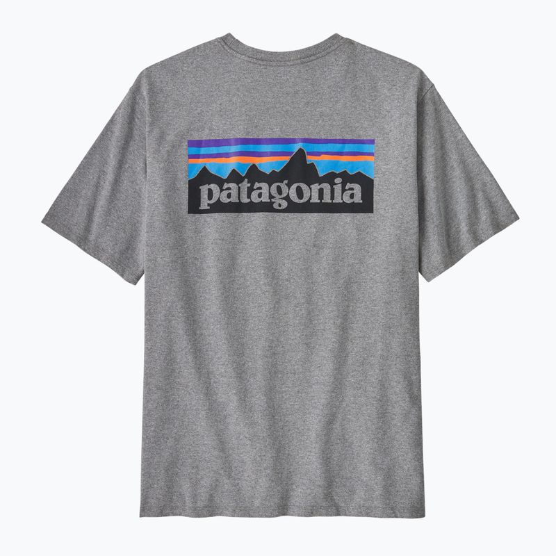Herren T-Shirt Patagonia P-6 Logo Responsibili-Tee gravel heather 4