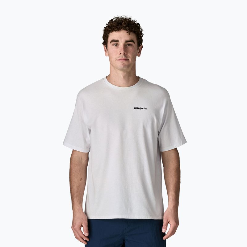 Herren Patagonia P-6 Logo Responsibili-Tee Trekking-T-Shirt weiß 2