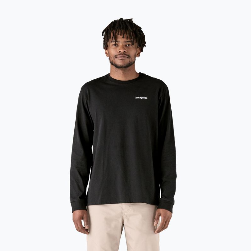 Patagonia P-6 Logo Responsibili Herren-Trekking-Longsleeve schwarz
