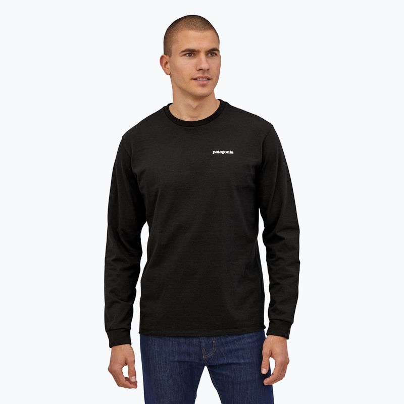 Patagonia P-6 Logo Responsibili Herren-Trekking-Longsleeve schwarz