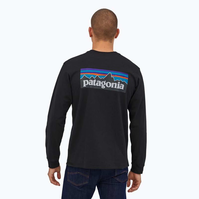 Patagonia P-6 Logo Responsibili Herren-Trekking-Longsleeve schwarz 2