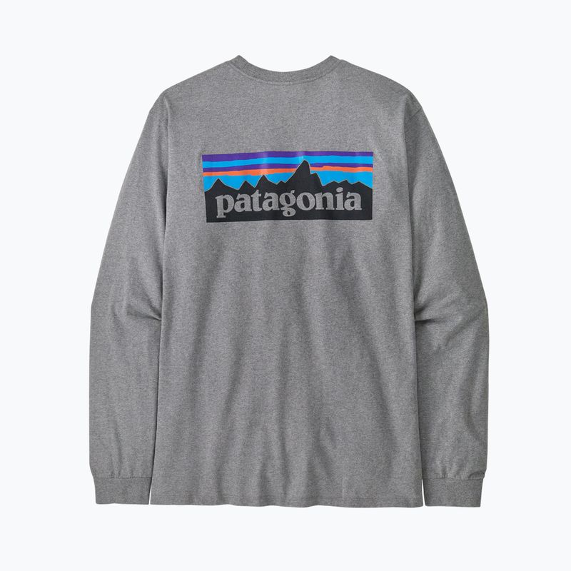 Patagonia P-6 Logo Responsibili gravel heather Longsleeve für Herren 4