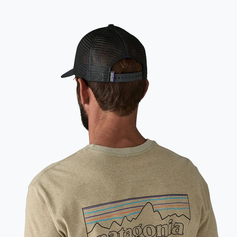 Patagonia P-6 Logo LoPro Trucker Kappe schwarz 6