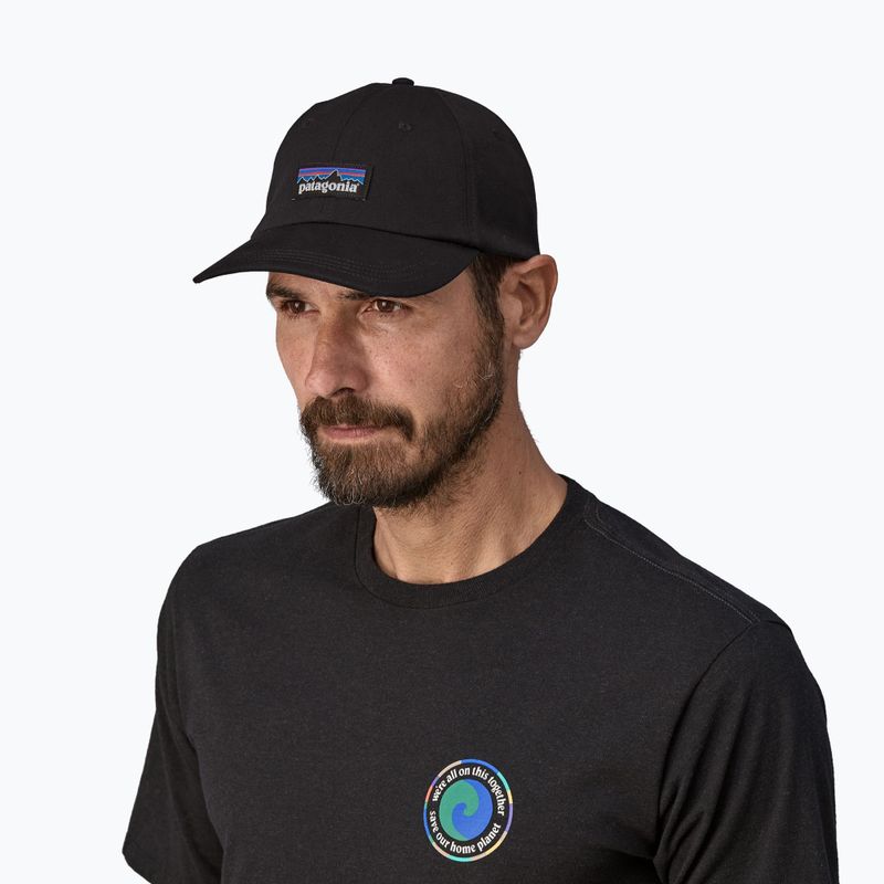 Patagonia P-6 Logo Trucker Kappe schwarz 7