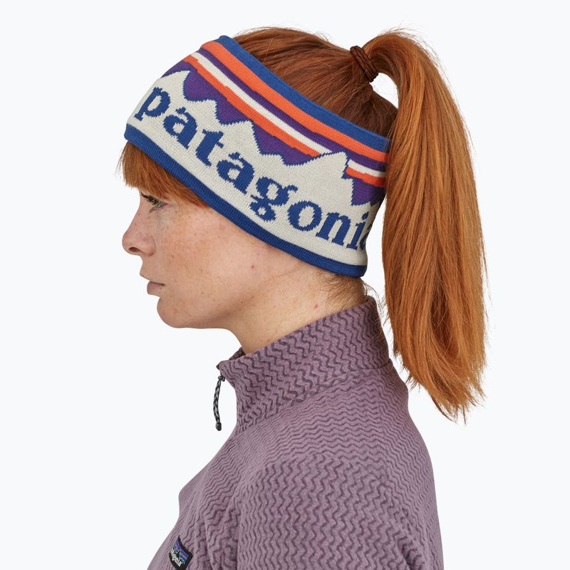 Damen-Stirnband Patagonia Powder Town fitz roy sunrise stricken/Birke weiß 3