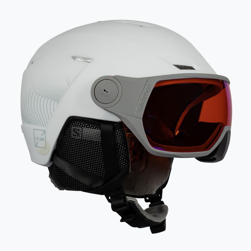 Skihelm Damen Salomon Icon Lt Visor weiß L411997