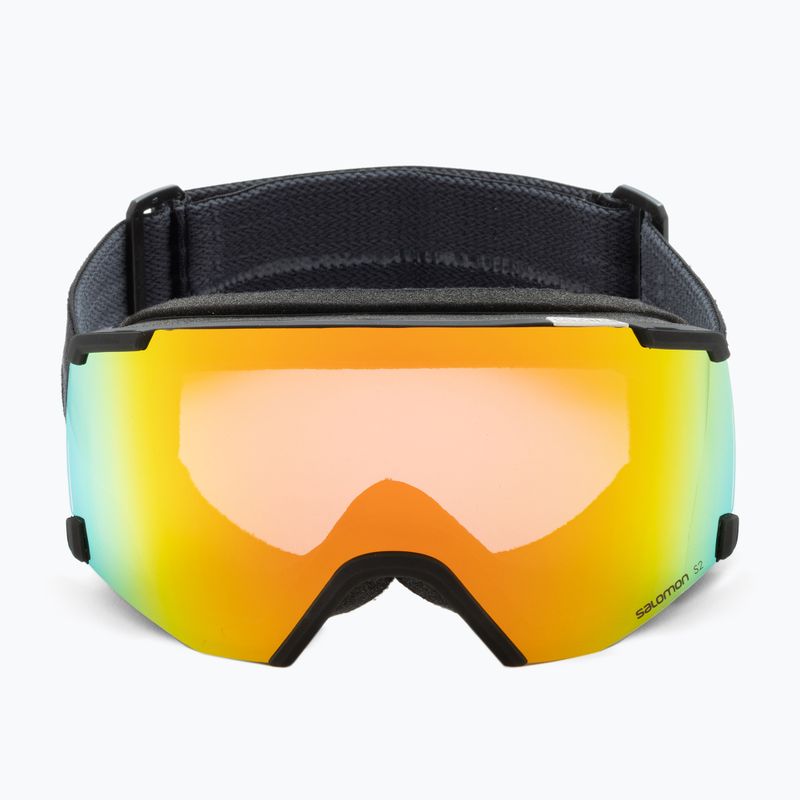 Skibrille Salomon S/View black brand/mid red L411531 2