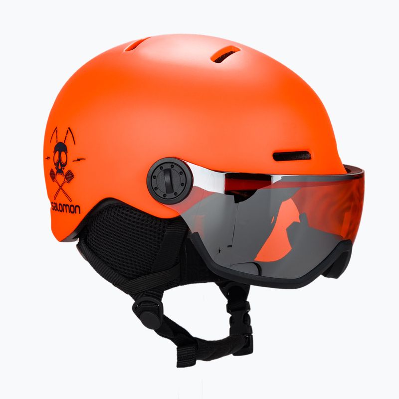 Skihelm Kinder Salomon Grom Visor orange L48369