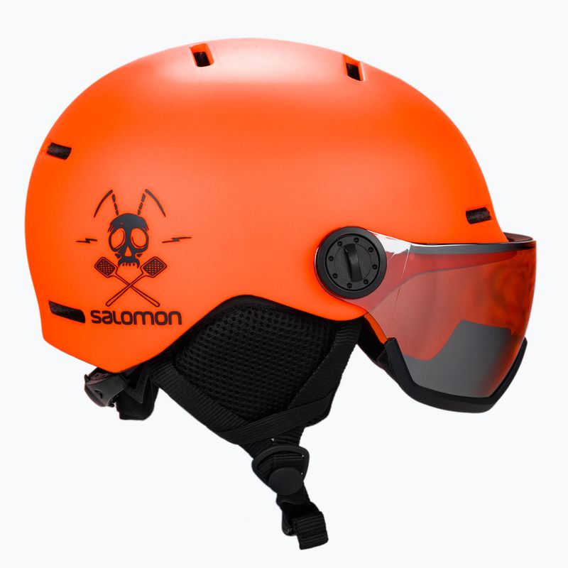 Skihelm Kinder Salomon Grom Visor orange L48369 4