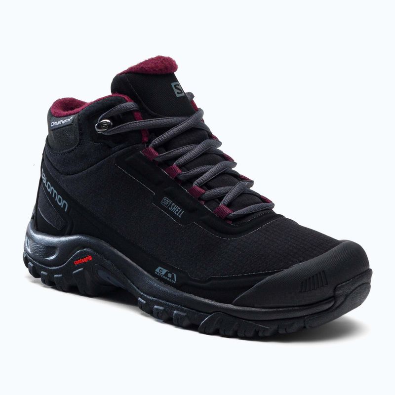 Trekkingschuhe Damen Salomon Shelter CS WP schwarz L41115