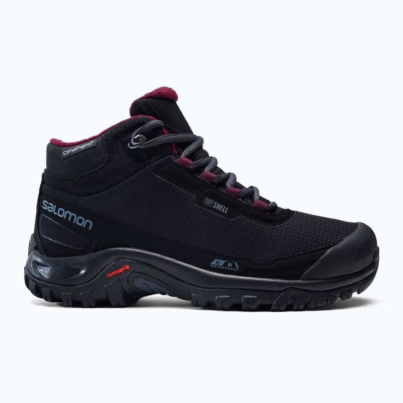 Trekkingschuhe Damen Salomon Shelter CS WP schwarz L41115 2