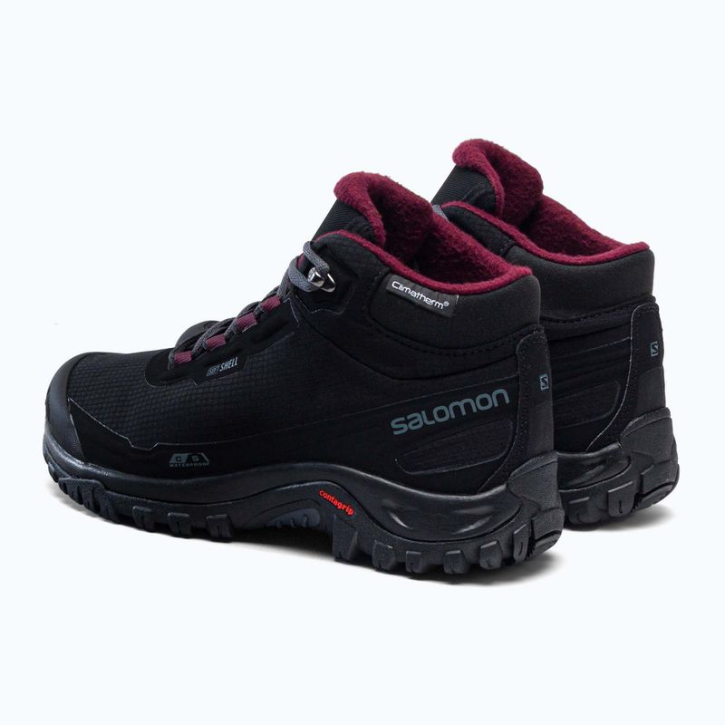 Trekkingschuhe Damen Salomon Shelter CS WP schwarz L41115 3