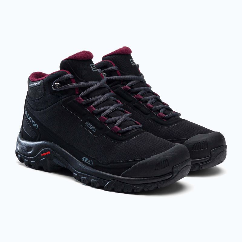 Trekkingschuhe Damen Salomon Shelter CS WP schwarz L41115 5