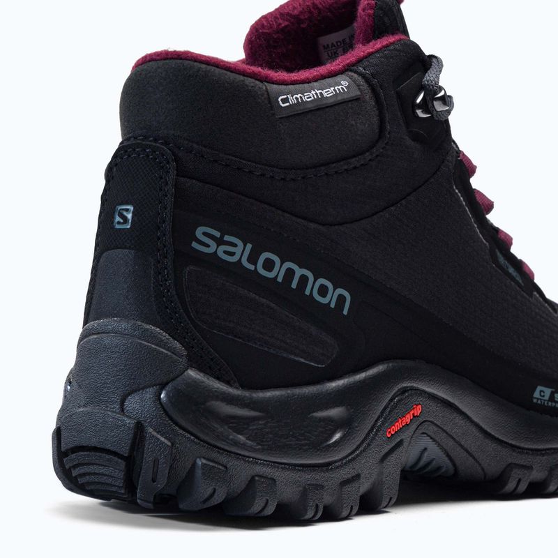 Trekkingschuhe Damen Salomon Shelter CS WP schwarz L41115 7