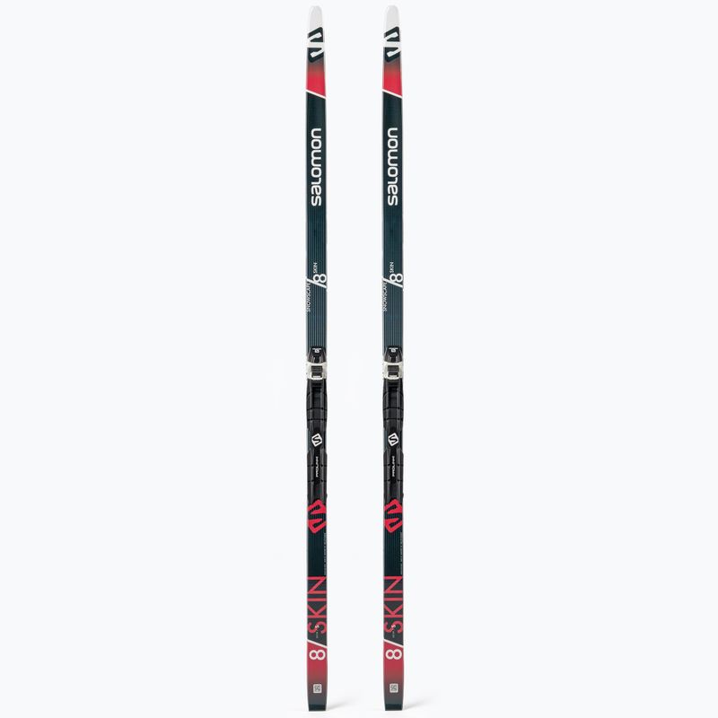 Langlaufski Salomon Snowscape 8 Skin + Prolink Auto schwarz-rot L413753PM