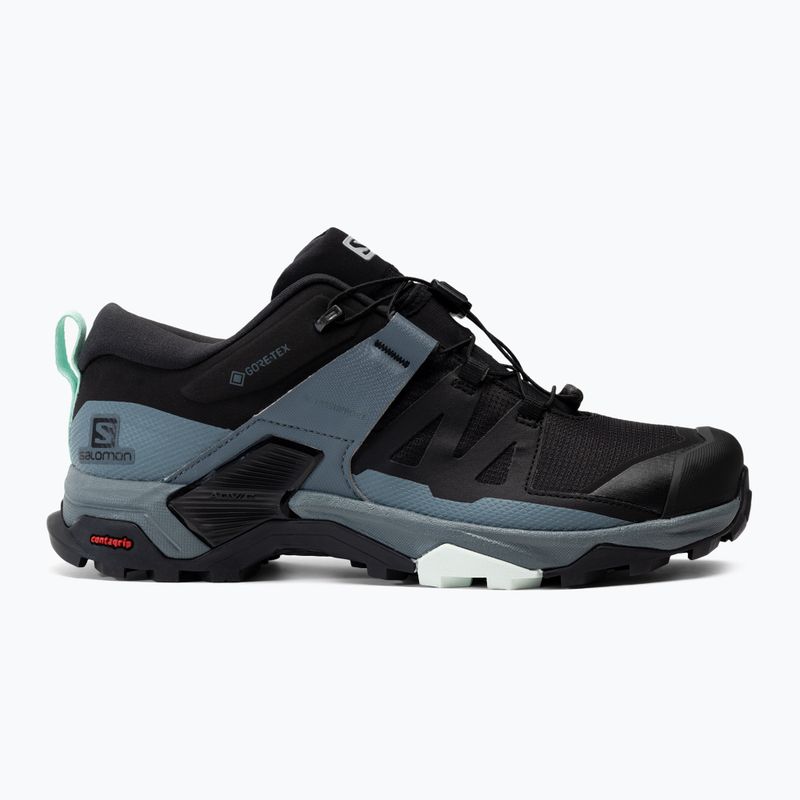 Trekkingschuhe Damen Salomon X Ultra 4 GTX schwarz-blau L412896 2