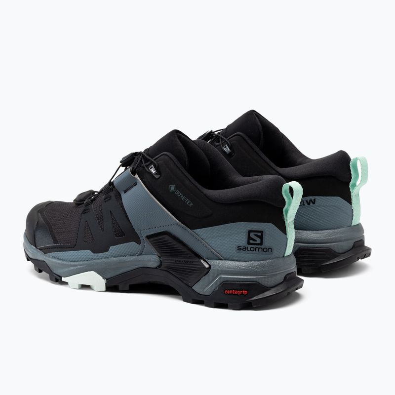 Trekkingschuhe Damen Salomon X Ultra 4 GTX schwarz-blau L412896 3