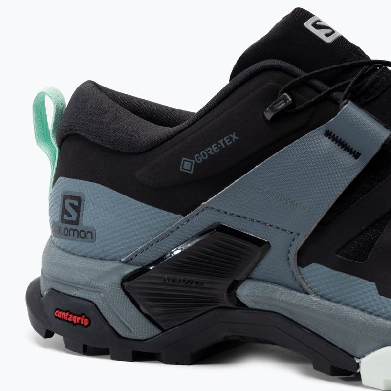Trekkingschuhe Damen Salomon X Ultra 4 GTX schwarz-blau L412896 7