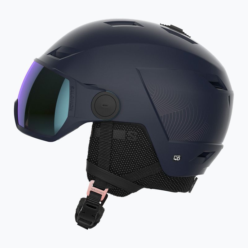 Skihelm Damen Salomon Icon LT Visor Photo Sigma S1-S3 dunkelblau L415298 11