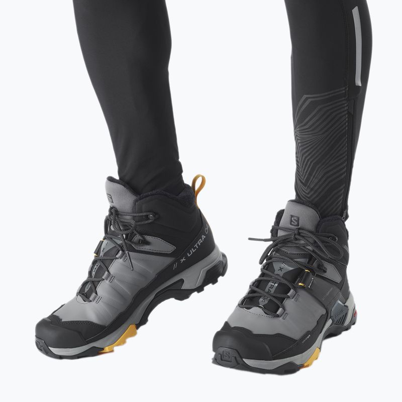 Trekkingschuhe Herren Salomon X Ultra 4 MID Winter TS CSWP grau-schwarz L413552 16
