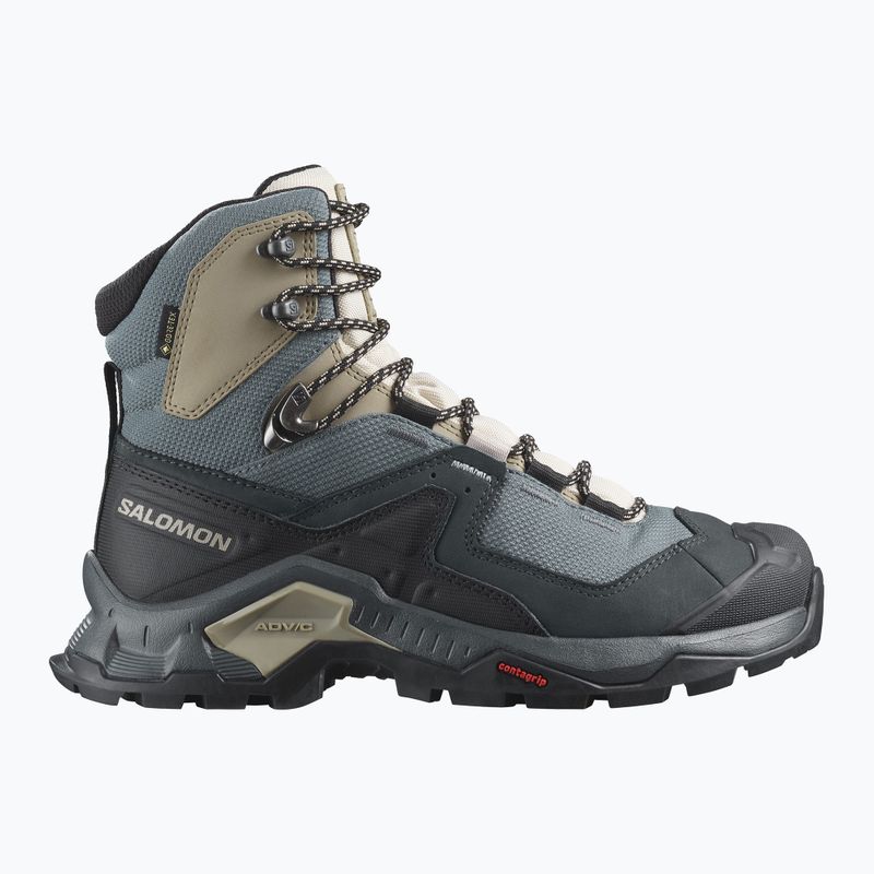 Trekkingschuhe Damen Salomon Quest Element GTX schwarz-blau L414574 10