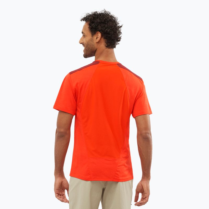 Wandershirt trekking Herren Salomon Outline SS rot LC17152 2