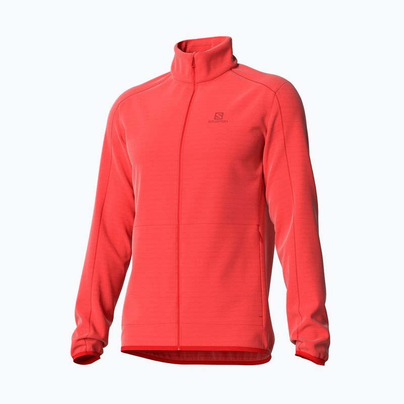 Herren Fleece-Sweatshirt Salomon Outrack Full Zip Mid orange LC17116 2