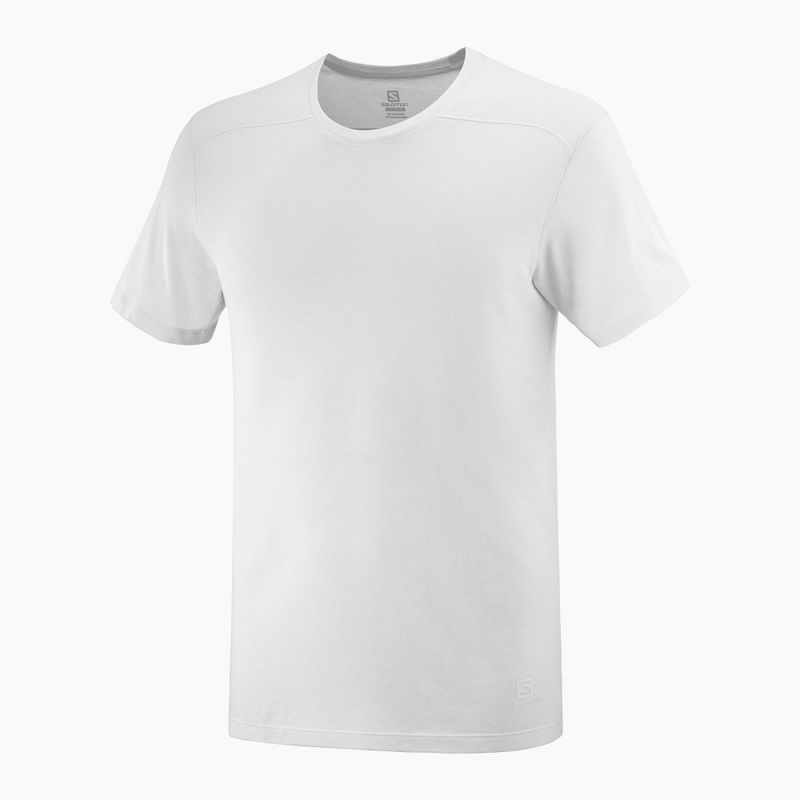 Wandershirt trekking Herren Salomon Essential Colorbloc weiß LC17158